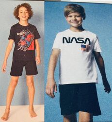 122-128 зріст брендовий Літній комплект або піжама Nasa. Spiderman. футболк
