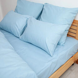 Постельное белье двуспальное ТЕП Афини 180х215 см голубое