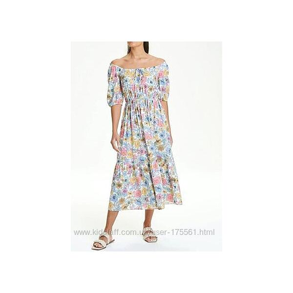 Гарне плаття міді з віскози в квітковий принт бренд Papaya  Розмір 18 / н