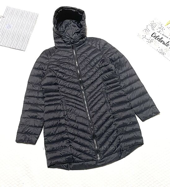 Довга куртка- пальто до колін, чорного кольору від Capsule 