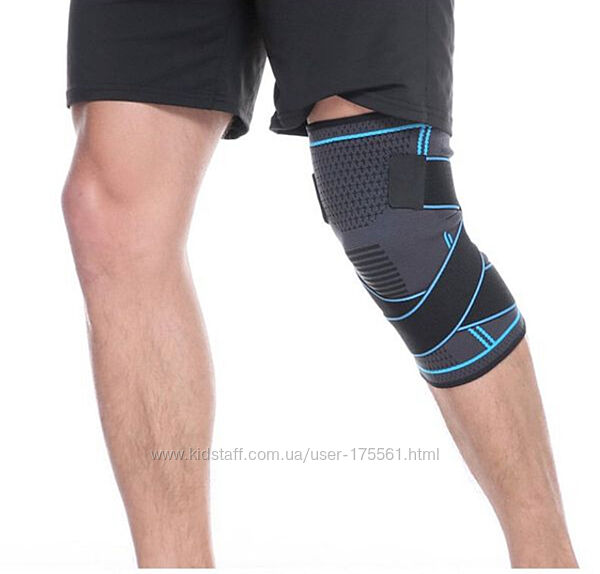 шт . Наколінник BOER еластичний з силіконовим держателем щільний.