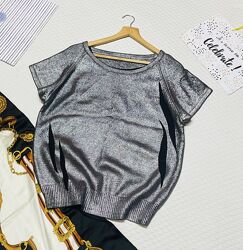 Нарядний джемпер з короткими рукавами від бренду mint velvet 