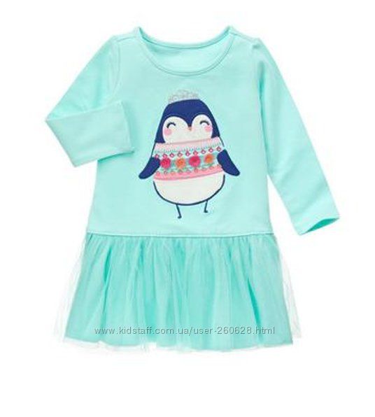 Платье с пингвином Gymboree для девочки  2 года
