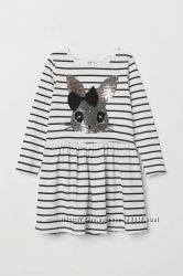 Платье с пайетками H&M для девочки 2-3 года