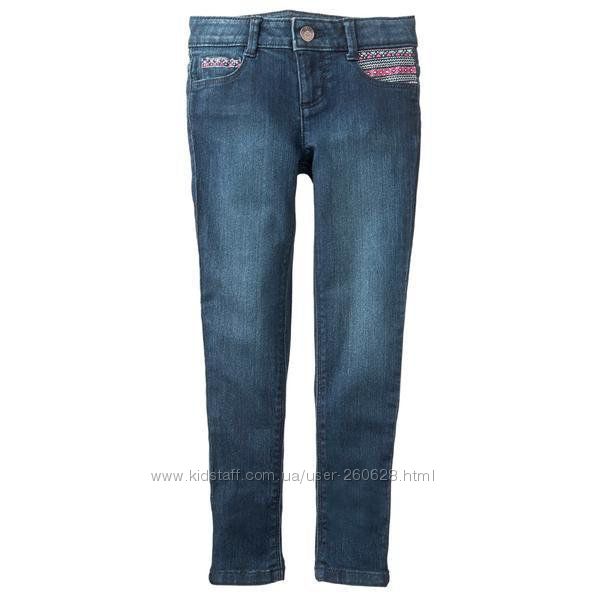 Вышитые узкие джинсы Gymboree для девочки 5 лет