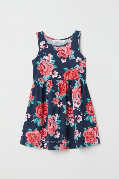 Трикотажные платья H&M для девочек 4-6, 6-8 и 8-10 лет