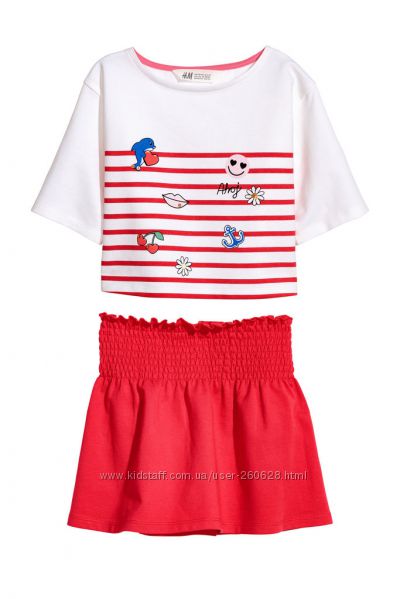 Красивый костюмчик H&M - топ и юбка для девочки 2-4 лет