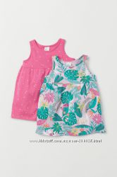 Платья трикотажные H&M для девочек 6-9, 18-24 мес, 2-3, 3-4 года
