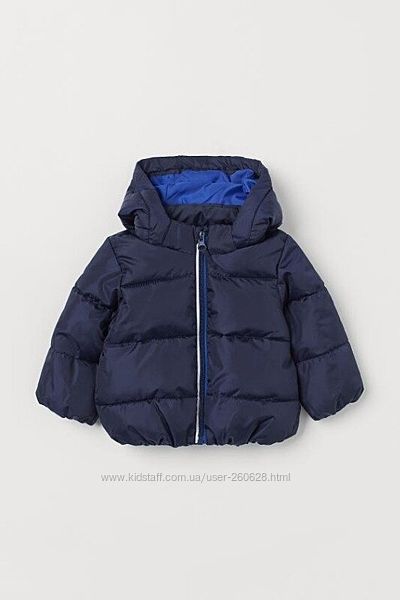 Теплая курточка с капюшоном H&M для мальчика 18-24 мес