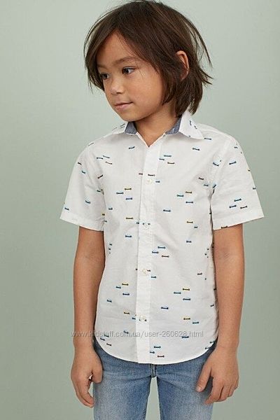 Рубашки с коротким рукавом Childrens Place и H&M на 4-5, 8, 10-12 лет