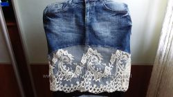 Оригинальная джинсовая юбка