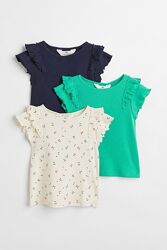 Нові футболки в рубчик H&M для дівчинки. 6-8 років