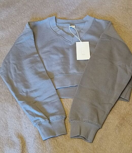 Новый укороченный свитшот Zara