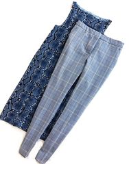 Клетчатые брюки штаны дудочки джоггеры в клетку с эластичным поясом от zara