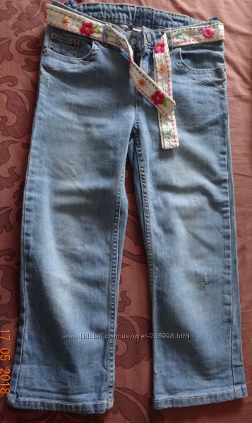 Велюровые джинсы, брючки и капри, рост 140-145см