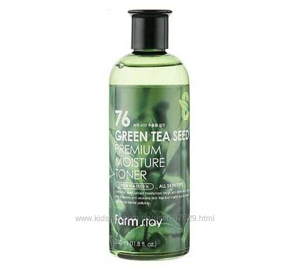 Зволожувальний тонер для обличчя FarmStay Green Tea Seed Premium 350мл