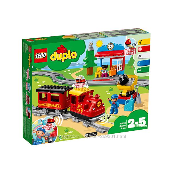 Lego Duplo 10874 Поезд на паровой тяге 