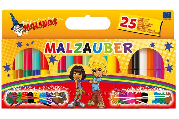 Фломастеры волшебные меняющие цвет 25шт MALINOS Malzauber 