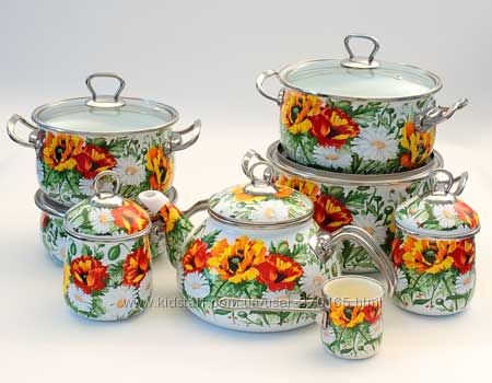 Наборы эмалированные посуды Премиум класса