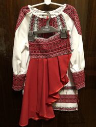 Сукня вишиванка з баскою. 