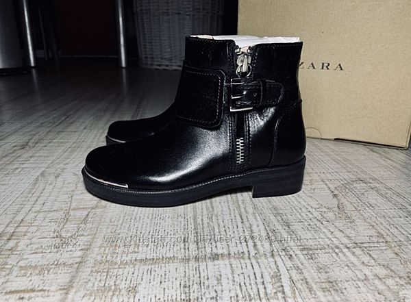 Кожаные ботинки Zara новые