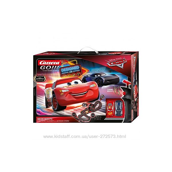 Игра Автотрек Carrera Go Disney Pixar Cars Neon nights 62477 тачки оригинал