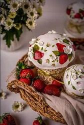Акварельная роспись на куличах Марина Невская