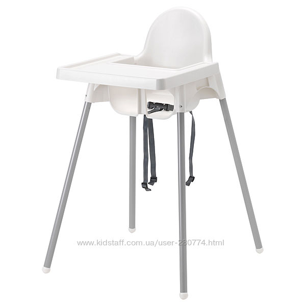 Antilop IKEA, стульчик для кормления, со столешницей, белый, в наличии