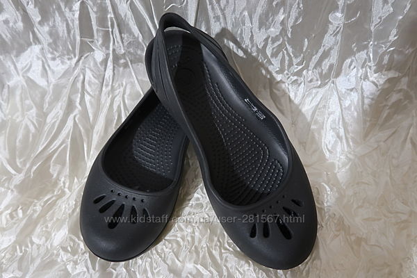 Крокси балетки босоножки черные Crocs W5 22,5 см  