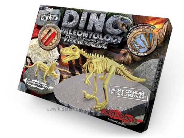 Раскопки динозавров Dino Paleontology. 2 динозавра в одной коробке