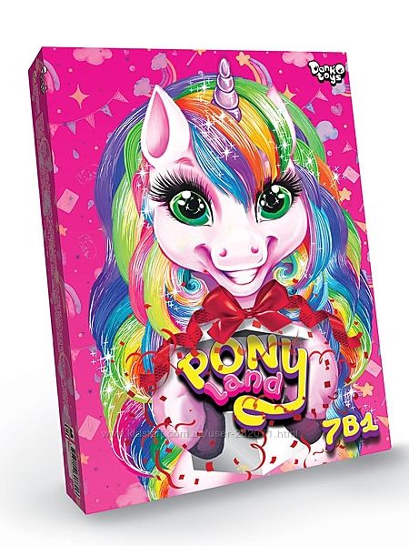 Игровой набор для девочек Pony Land 7в1. 