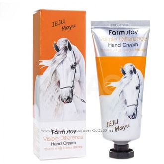 Крем для рук з кінським жиром FarmStay Visible Difference Hand Cream Jeju
