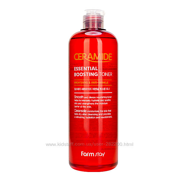Тонер із керамідами FarmStay Ceramide Essential Boosting Toner 500 мл