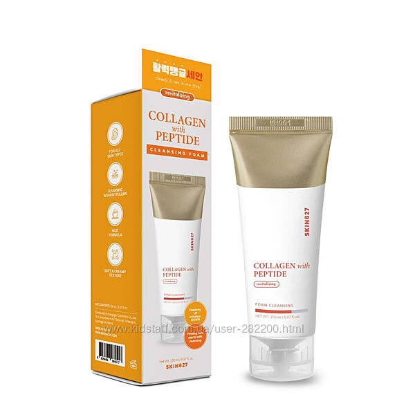 Відновлююча пінка з колагеном та пептидами SKIN627 Collagen with Peptide