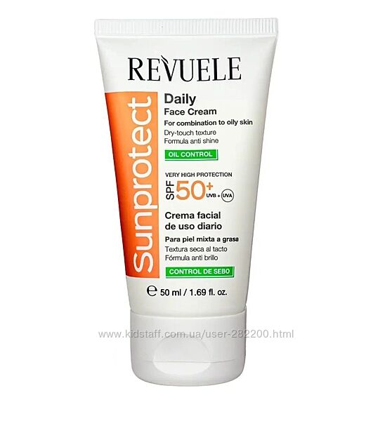 Сонцезахисний крем для обличчя Revuele Sunprotect Oil Control SPF 50