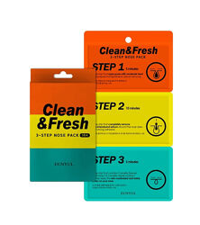 Триетапні смужки для носа від чорних крапок Eunyul Clean & Fresh 3-Step 