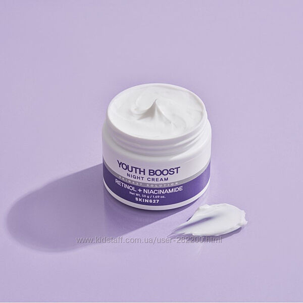 Нічний крем з ретинолом і ніацинамідом SKIN627 Youth Boost Night Cream, 50г