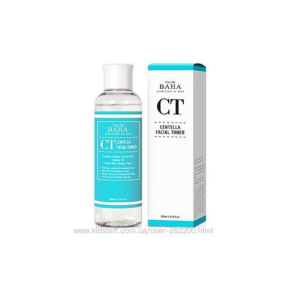 До 26.12.2025р. Заспокійливий тонер Cos De BAHA Centella Facial Toner 200 м