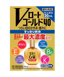 Антивікові очні краплі для зняття втоми Rohto Gold 40 Eye Drops, 20 мл 