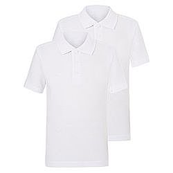 Белая футболка поло с коротким рукавом George на 8 - 9лет