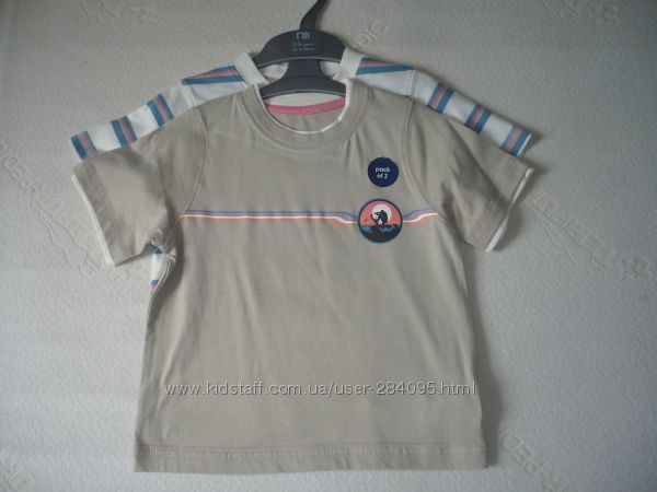 Детская футболка Mothercare, набор из 2х шт. р. 98.