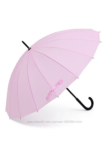 Нежно сиреневый зонт трость прочный качественный на 16 спиц