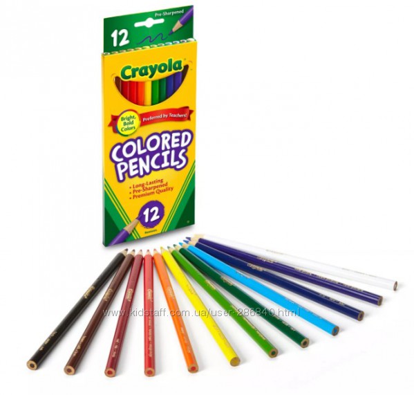 Деревянные карандаши Crayola 12 и 24 шт