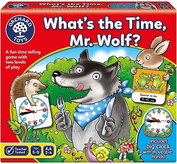 Игра Orchard Toys What&acutes the Time, Mr Wolf. Который час