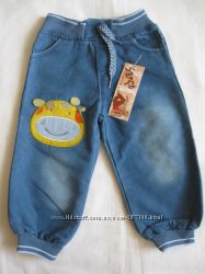 Новые джинсы с вышивкой на мальчика 1-4 года