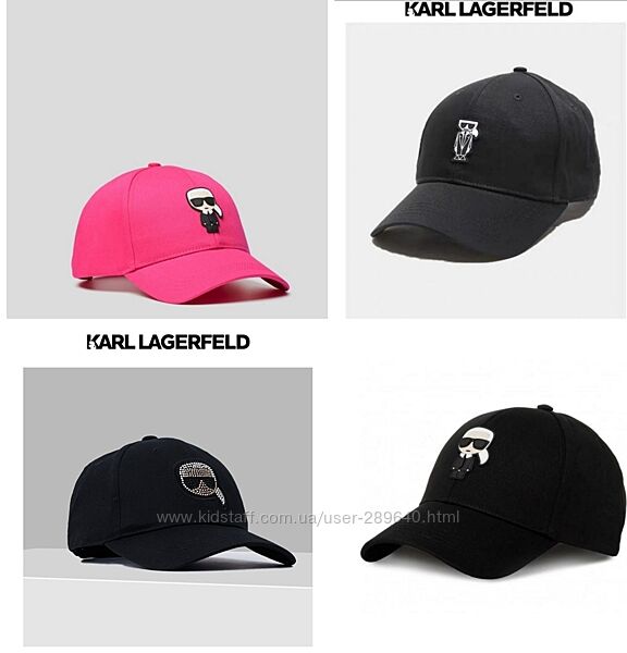 Черная стильная кепка бейсболка Karl Lagerfeld