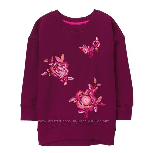 Пуловер с розами Gymboree XS для девочек