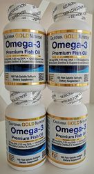 Омега-3, рыбий жир премиального качества California Gold Nutrition - 100шт