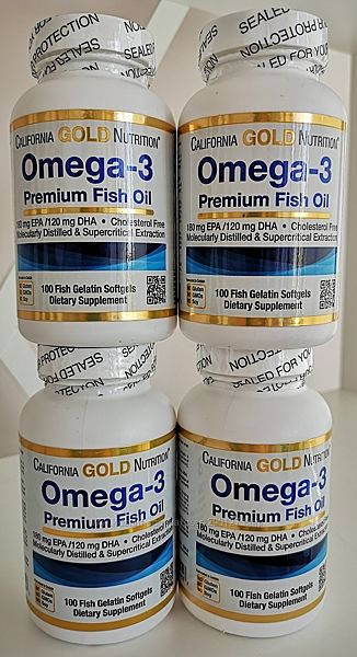 Омега-3, рыбий жир премиального качества California Gold Nutrition - 100шт