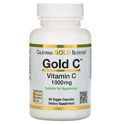 California Gold Nutrition, Gold C, витамин C, 1000 мг, 60 растительных капс